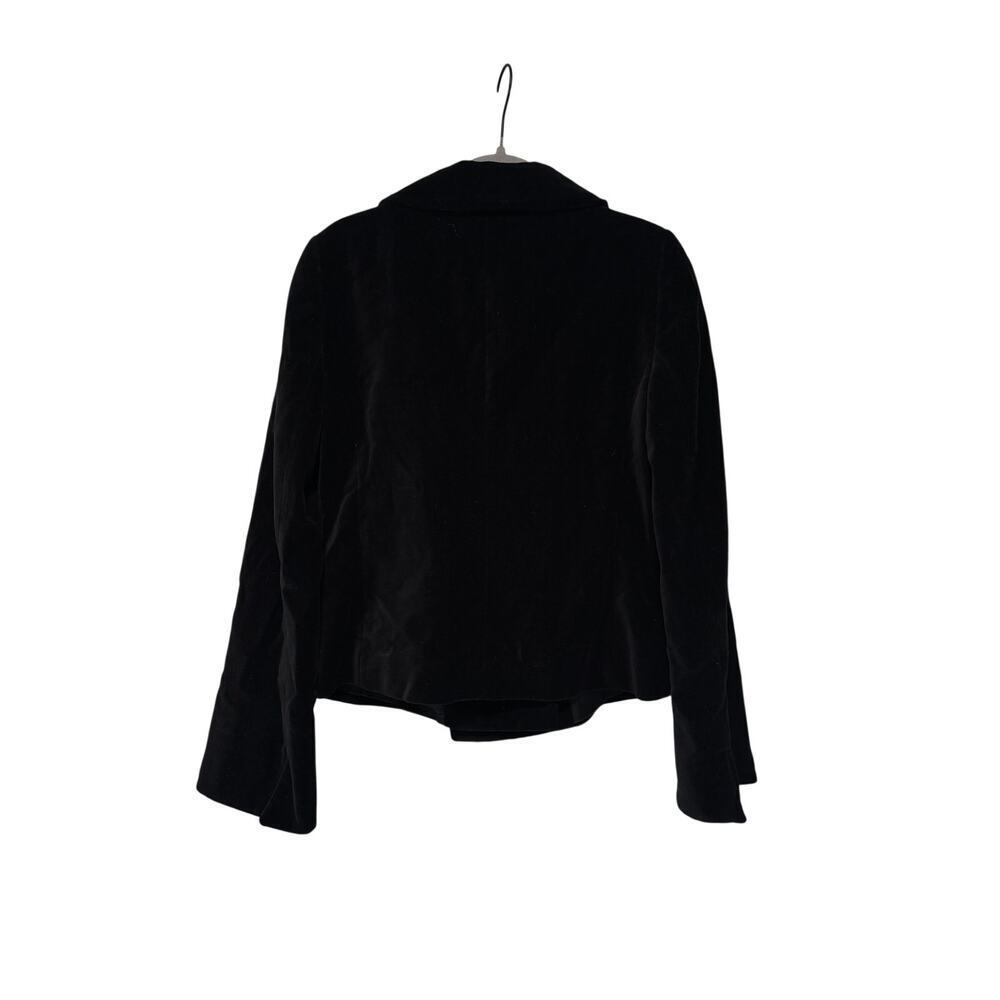 Zara Woman Black Velvet Button Jacket Medium - Picture 7 of 8